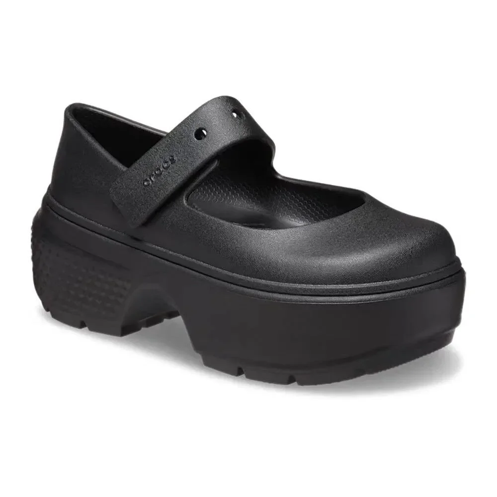 New Womens CROCS STOMP MARY JANE SANDAL 209939-060 BLACK US SIZE W 7 - Picture 7 of 8